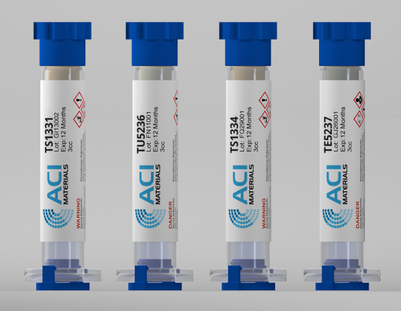 Tubes of ACI Materials Flexible Combo Adhesives