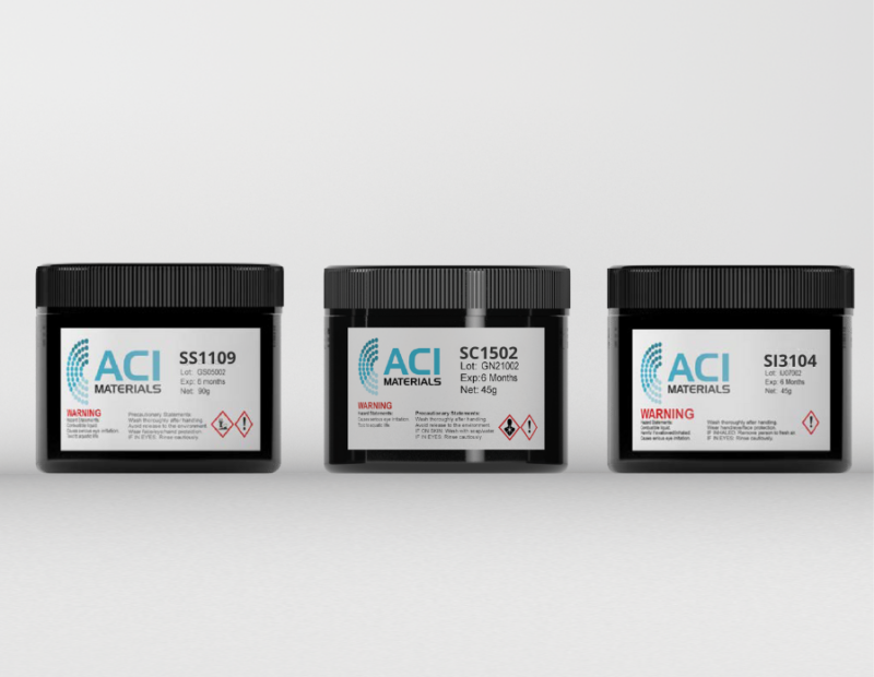 Jars of ACI Materials stretchable combo